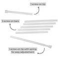 thumbnail image 4 of Adjustable White Shower Curtain Rod, Tension Design for Quick Installation, Extendable Length 41.3 to 98.4 Inches, 4 of 7