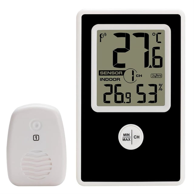 Termómetro De Invernadero Mínimo Medidor De Temperatura Del Hogar Higrómetro Digital De Interior Negro Monitor De Temperatura Ambiente Mini Probador De Humedad Del Higrómetro Preciso Advancent HA018195-00