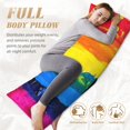 thumbnail image 5 of Disketp Rainbow Colored Print Body Pillow Cover - Super Soft 20x54 Body Pillow Case,Long Side Hidden Zipper, 5 of 8