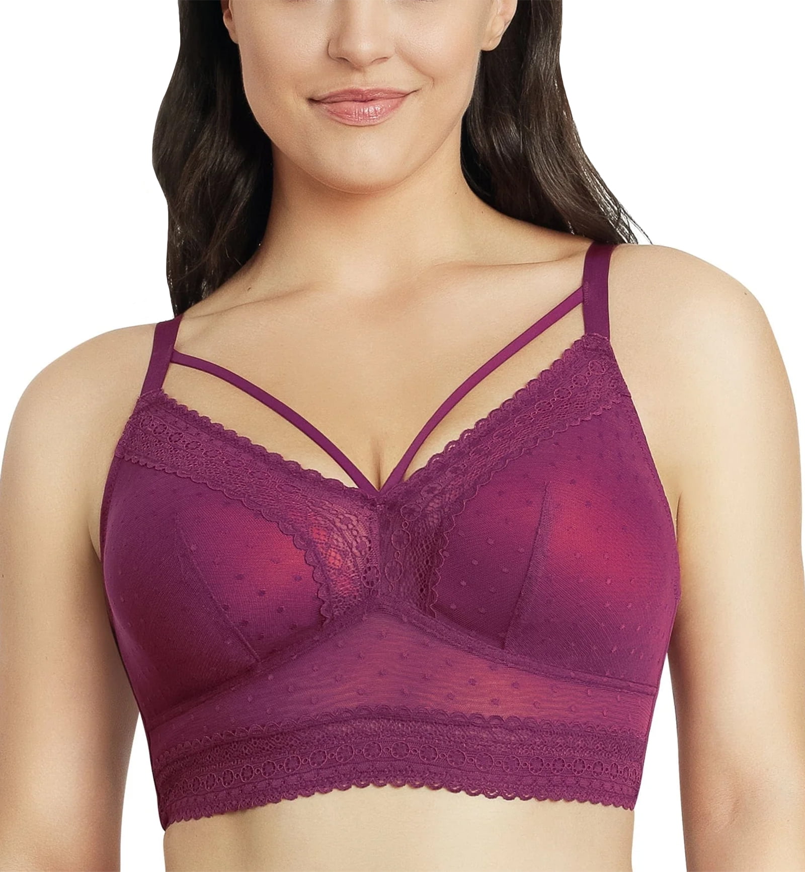 【fa.er.ie】 popping heart&star bralette PARFAIT Women's Mia Dot Wire-Free Bralette Blackberry-36I