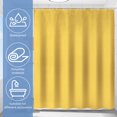 thumbnail image 4 of Dznils Waffle Weave Shower Curtain, Thick Weighted Bathroom Curtain with Hooks, Water Repellent, Yellow, 72"x72", 4 of 10