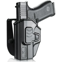 Left Hand Holster for Glock 43/43X(No rail), OWB Carry Holster, Level II Retention Lock, 360° Adjustable