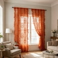 thumbnail image 3 of Orangide Lace Sheer Curtain Floral Rod Pocket Window Curtain for Living Room Bedroom Soft Sheer Voile Drapes Home Decor Light Filtering, 3 of 6