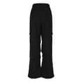 thumbnail image 7 of Travel Pants for Women Sevevn Womens Solid Color Elastic High Waist Drawstring Quickdrying Trousers Multi-pocket Casual Sports Pants Black L, 7 of 7