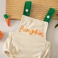 thumbnail image 7 of eczipvz Newborn Baby Girl Boy My First Christmas Outfit Corduroy Bubble Romper Overalls Letter Santa Hat Embroidery Sleeveless Jumpsuit Suspender Overall Beige,3-6 Months, 7 of 7