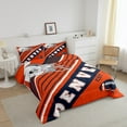 thumbnail image 5 of American Football City Comforter Set Football Sports Teams Bedding 2 Pieces, 3D Ball Game Bedding Comforters & Sets Easter Gifts Adults Orange and Navy Blue Bed Set Twin (Denver), 5 of 5