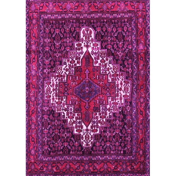Ahgly Company Indoor Rectangle Persian Pink Traditional Area Rugs, 7' x 9'