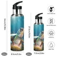 thumbnail image 2 of Big Turtles Corals Underwater Sports Bottle with Straw Stainless Steel Water Jug Portable Thermal Cup Leak-proof 600ML, 2 of 9