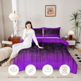 thumbnail image 3 of Manfei Modern Checkered King Size Comforter Sets,Art Grid Comforters King Size,Black Purple,Black Reversible,3 Pieces,1 Comforter and 2 Pillowcases,3 Pieces,1 Comforter and 2 Pillowcases, 3 of 7