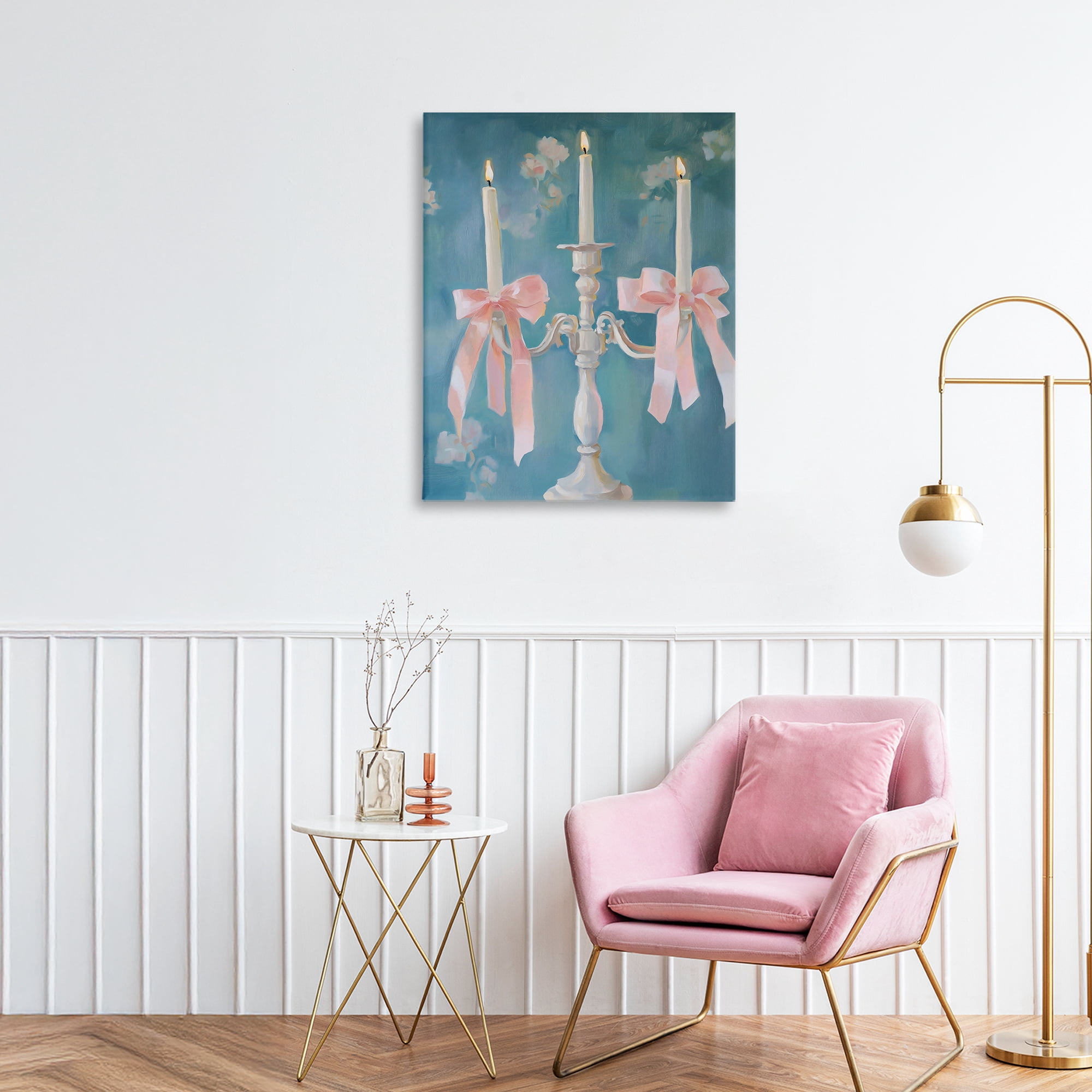 Stupell Industries Elegant Coquette Candelabra Canvas Wall Art, design by The Prints Vibe