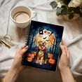thumbnail image 3 of Happy Halloween Vampire Golden Retriever BOO with Pumpkins Fun and Spooky Spiral Bound Journal Goldens Dog Lover Gifts Idea 5x7in Spiral Notebook - 00018, 3 of 5