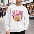 thumbnail image 2 of Men Football Plus Size Pullover Fashion Sweatshirt Holiday Logo Print Hop Oversized Hoodless Crewneck Top, 2 of 4