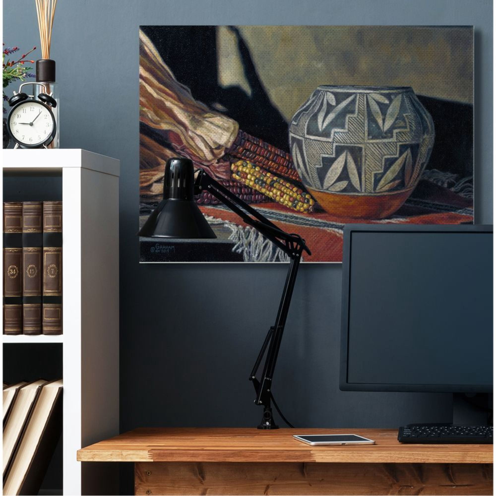 Stupell Industries Traditional Corn Harvest Native Pottery Still-Life Design by David Graham, 36" x 48"
