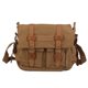 thumbnail image 2 of Hombres Mujeres Vintage Canvas Leather Satchel School Shoulder Messenger Bag Baoblaze Bolso de la taleguilla, 2 of 8