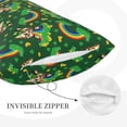 thumbnail image 3 of Naloa Cat St Patrick's day Pillowcase, Cool Pillowcase, Lightweight, Breathable, Skin Friendly Pillowcase, Hidden Zipper (No pillow core)-14"x20", 3 of 6