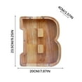 thumbnail image 5 of SPOORYYO Eco-Friendly Wooden Letter Money Box with Transparent Glass Front, Perfect for Kids' Savings, Birthday Gifts, and Home Decor, 5 of 6