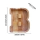 thumbnail image 5 of Caja de billetes de madera con fachada de cristal transparente • Caja de ahorro en letras inglesas • Construcción de madera natural • Banco decorativo de monedas de una sola pieza, 5 of 6