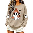 thumbnail image 5 of VKOYWKM Fall Halloween Sweatshirts for Women Ghost Graphic Sweatshirts Oversized Long Sleeve Crew Neck Pullover Holiday Party Sweatshirt, 5 of 6