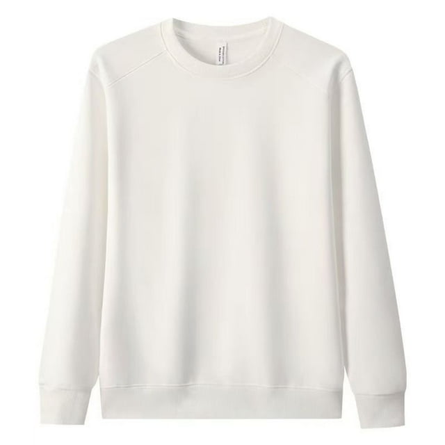 Yaoyar T-Shirt Décontracté pour Hommes à Manches Longues et Col Rond, Couleur Unie, Confortable, Polyvalent pour Usage Quotidien