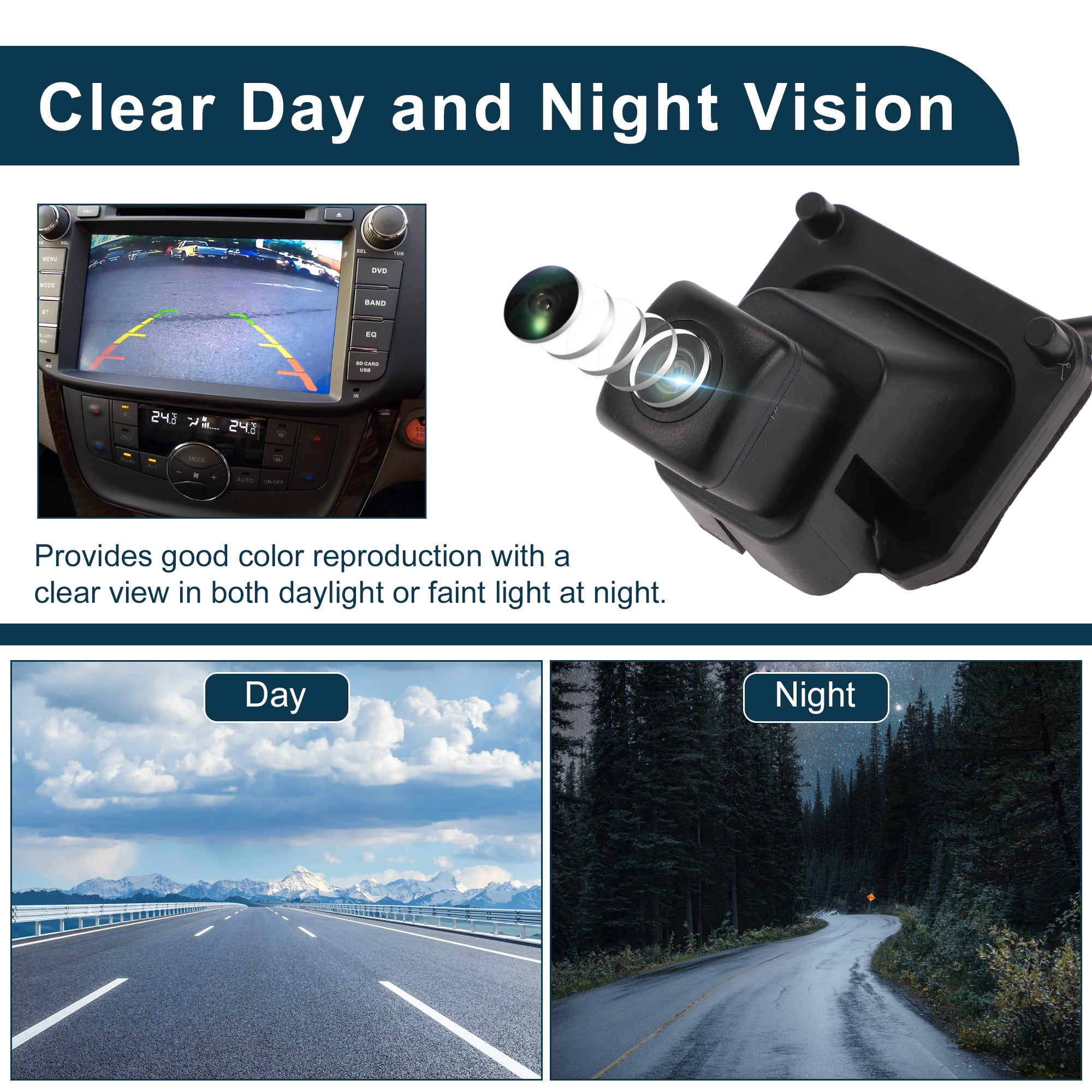 Unique Bargains Rear Camera for Honda CRV EX EX-L 2015 2016 License Plate Park Assist