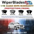 thumbnail image 2 of 2022 BMW Alpina XB7 Beam Wiper Blades Wipers w/1yr Warranty (Set of 3) w/Rear Wiper (WiperBladesUSA), 2 of 5
