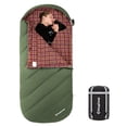 thumbnail image 1 of KingCamp Saco de Dormir para Adultos, Saco de Dormir de Franela Extra Ancho para Acampar con Mochila, Clima cálido y frío, Grande y Alto, liviano, tamaño XL, Oliva al Aire Libre, 1 of 5