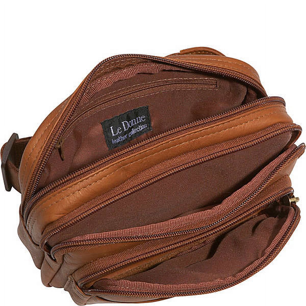 Le Donne Leather Four Compartment Waist Bag LD-9114 - image 2 of 4