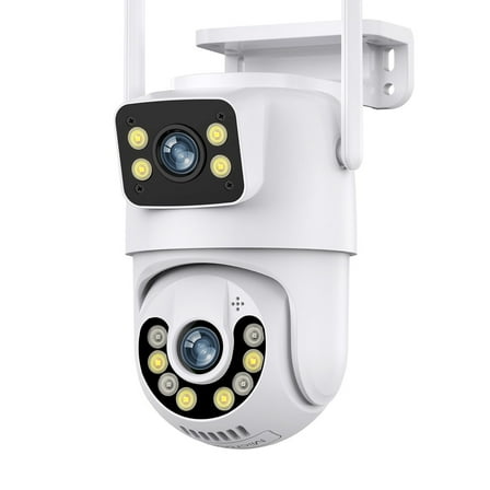 Indoor/Outdoor 4K Security Camera with Light Alarm,Color Night Vision,2.4G WiFi,Motion Detection,IP66 Weatherproof , 360° View ,Home Surveillance System Camera,24/7 Record,Two-Way Audio