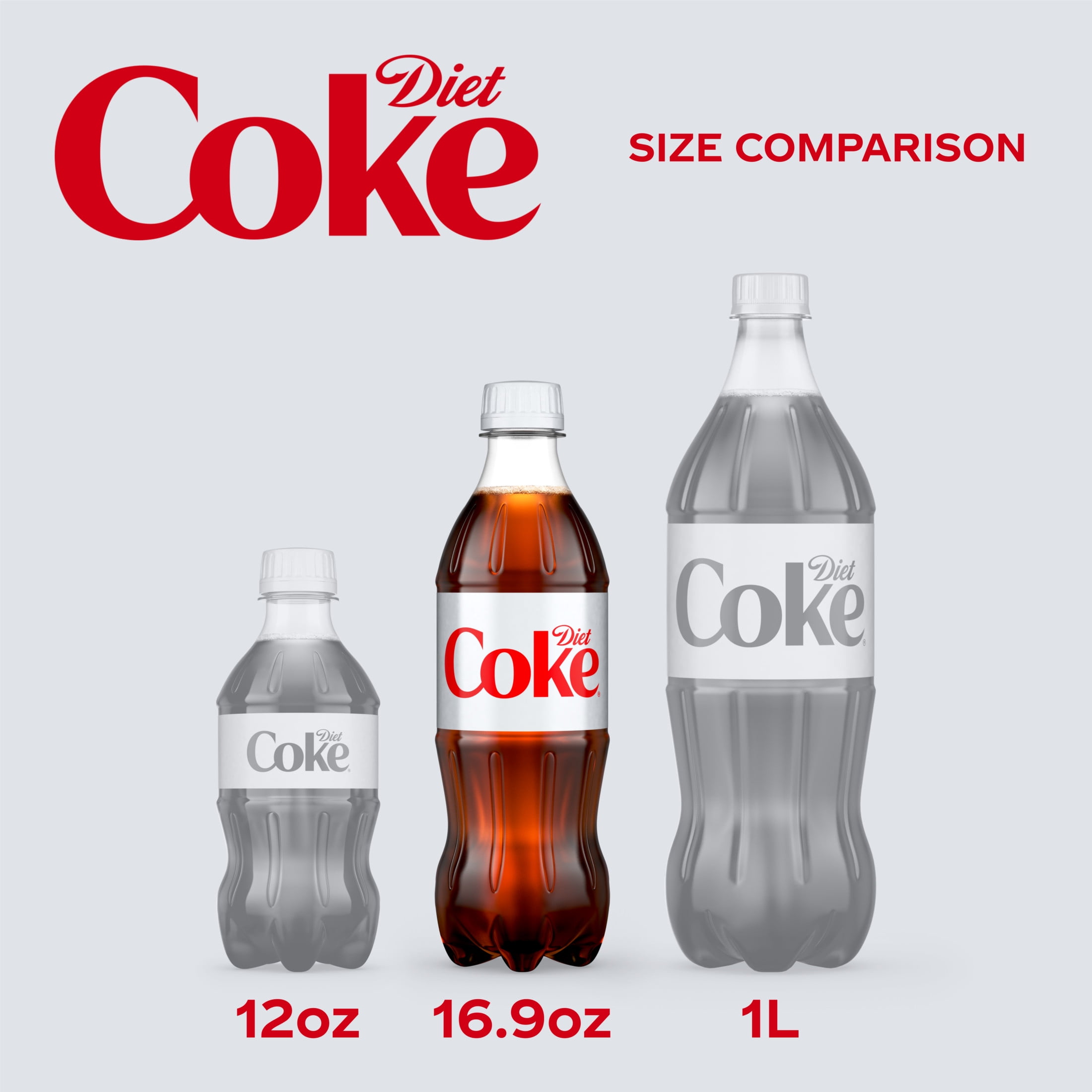 Diet Coke Diet Cola Soda Pop, 16.9 fl oz Bottles, 24 Pack
