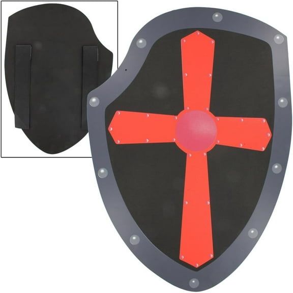 Armory Replicas 21” Iron Cross Medieval Foam Shield – Lightweight LARP & Cosplay Prop with Adjustable Nylon Straps