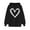 Black, variant on Viadha Women's Sweatshirts Hoodie Long Sleeve Lightweight Hooded Sweatshirts Fall Tops Heart Pattern Printed Fashion Jacket Coat with Pockets