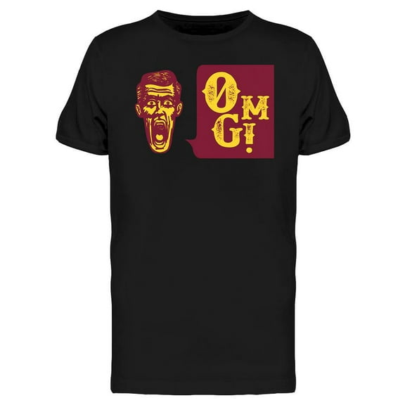 Surprised Man, Omg! T-Shirt Men -Image by Shutterstock, Male x-Large