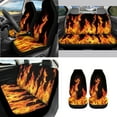 thumbnail image 2 of Yuyamidu Fire Car Accessories 14pcs Car Seat Cover Protector Steering Wheel Cover Seat Belt Pad Cover Auto Armrest Cover Cushion Trash Bin Rearview Mirror Cover Handbrake Cover Set Cup Holders, 2 of 7