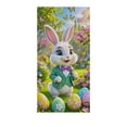 thumbnail image 6 of Tyidzon Easter Door Cover Banner, Colorful Bunny Egg Wreath Themed Porch Sign, Large Front Door Wall Backdrop for Indoor Outdoor Spring Party Decorations and Photo Booth Props, 71 x 35 inch, 6 of 6