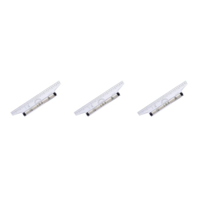Youkk Rolling Parallel Ruler Universal Angle Parallels Scroll Lightweight Drawing Measuring Protractor Circular Template 30cm 3Set