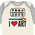 thumbnail image 4 of Inktastic Painting I Love Art Boys or Girls Long Sleeve Baby Bodysuit, 4 of 5