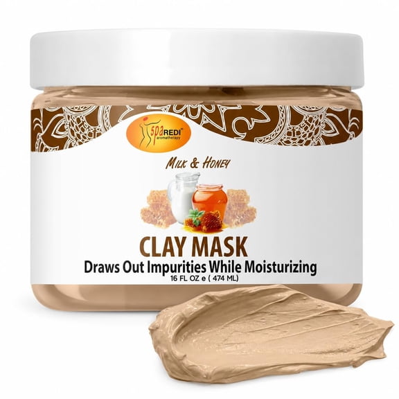 SPA REDI - Clay Mask - Pedicure and Body Deep Cleansing, Skin Pore Purifying, Detoxifying and Hydrating - Natural Bentonite Clay, Infused with, Amino Acids, Panthenol and Comfrey Extract