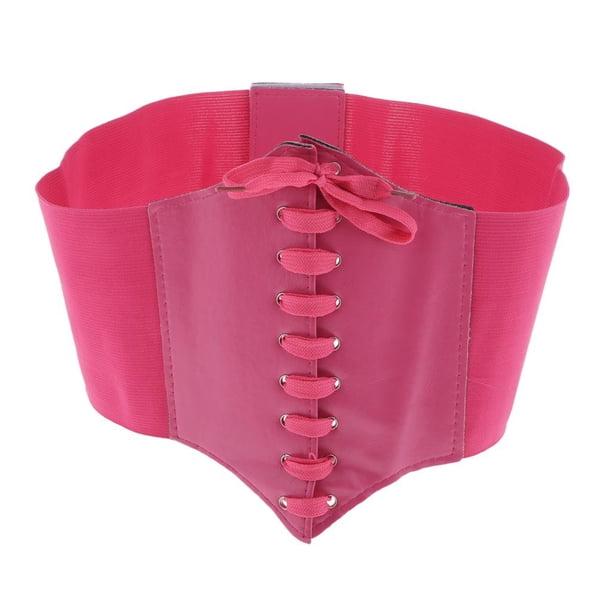 Cintura ancha Obi Cintura elástica Corsé Negro Yuyangstore Cinturón ancho de cintura elástica para mujer