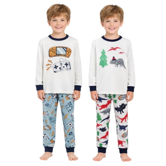 BenBen Kids Toddler Boy Pajamas Set 2-Pack Snug Fit Soft & Cozy - Size 2Y to 7Y