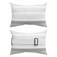 thumbnail image 2 of Pack of 2 Outdoor Lumbar Pillow Covers 11x16 Inch, Grey Stripe Waterproof Throw Pillow Covers Set, Modern Abstract Monochrome Geometric Indoor&Outdoor Decorative Cushion Cases for Patio Porch Car, 2 of 7