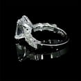 thumbnail image 4 of HeartsAndYou 3ct Emerald Cut Moissanite Milgrain Solitaire with Accents Ring 18k White Gold over Silver, 4 of 5