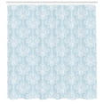 thumbnail image 3 of Ambesonne White Damask Shower Curtain, Soft Curls and Blooms, 69"Wx84"L, Pale Blue, 3 of 3