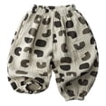 thumbnail image 4 of AWZXDE Toddler Muslin Jogger Pants Elastic Waist Printed Harem Trousers Lightweight Loose Kids Bottoms Breathable Baby Pants For Boys Girls Summer Daily Wear - 3-4 Years, 4 of 4