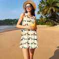 thumbnail image 3 of Fotbe Dachshund Dog Vestido de Verano sin Mangas para Mujer – Vestido Midi Línea A, Estilo Camiseta Floral, Vestido Playero Casual y Fluido, 3 of 7