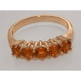 thumbnail image 6 of LBG British Made 9k Rose Gold Natural Citrine Womens Eternity Ring - 33 size options - Size 7.5, 6 of 8
