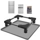 thumbnail image 1 of Mini soporte para refrigerador gris con tapete de silicona La base del soporte universal es ajustable 4 pies resistentes y tubo de acero endurecido Bandeja de drenaje de 24 x 24 pulgadas Adecuado para, 1 of 1