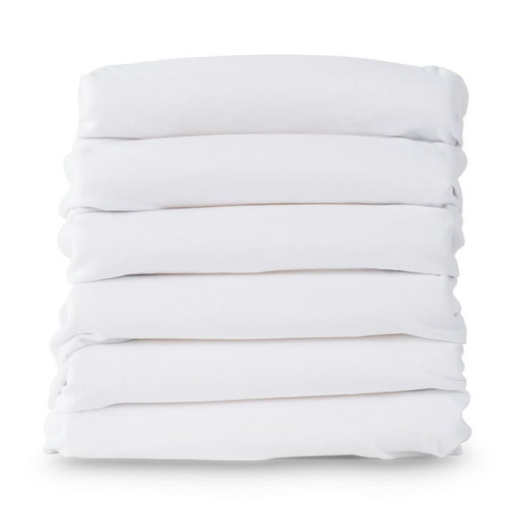 Draps-housses à fermeture éclair pour matelas compact SafeFitMC de FoundationsMD, blanc, paquet de 6