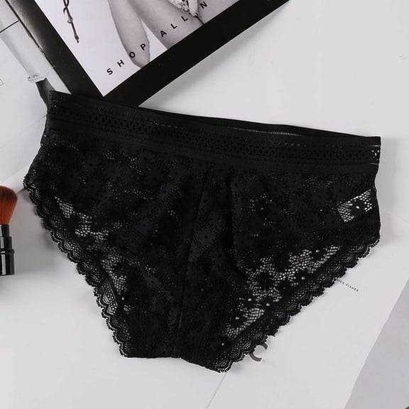 Byworldtasic Womens Breathable UnderwearWomen Lace Hipster Panties Full Coverage Soft Stretch Boxer Briefs Black