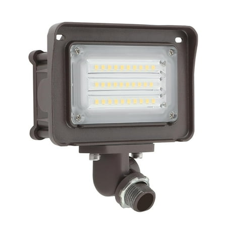 

30W LED Flood Light Outdoor - Dusk-to-Dawn Photocell 180° Adjustable Knuckle - 3900LM 5000K - Energy Efficient and Bright - Replaces 100W Metal Halide Lights -