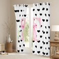 thumbnail image 3 of Manfei Black Cartoon Loves Blackout Curtains,Initial Alphabet T Pattern Window Curtains Pack of 2 (38x45 Each), 3 of 6